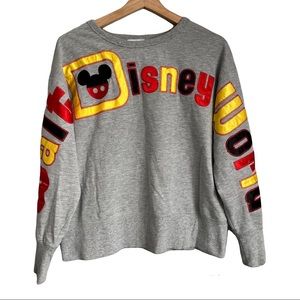 Disney Spirit Jersey Style Long Sleeve Lightweight Sweater Mickey Mouse Theme